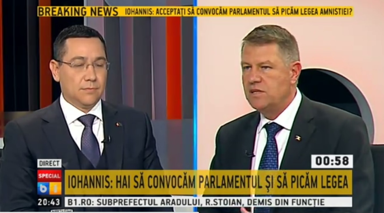 ponta si iohannis la b1tv 2