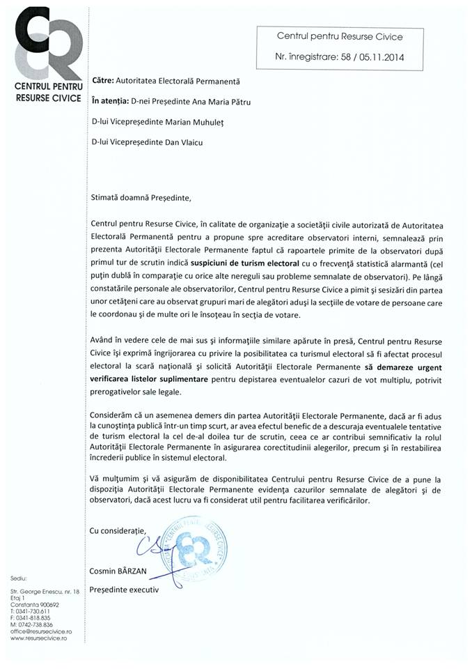 solicitare centru de resurse civice